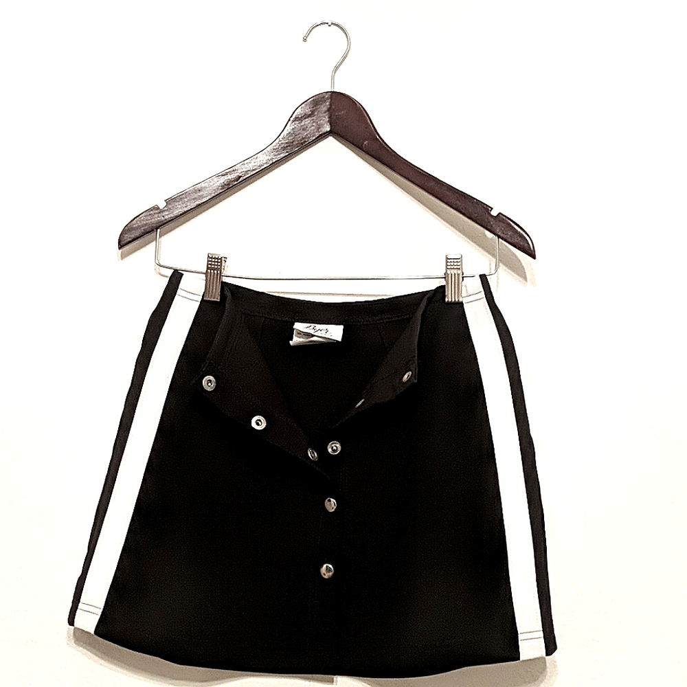 Black skirt with two white stripes (part of a set)